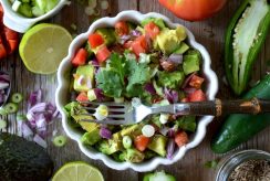 bowl of fresh guacamole